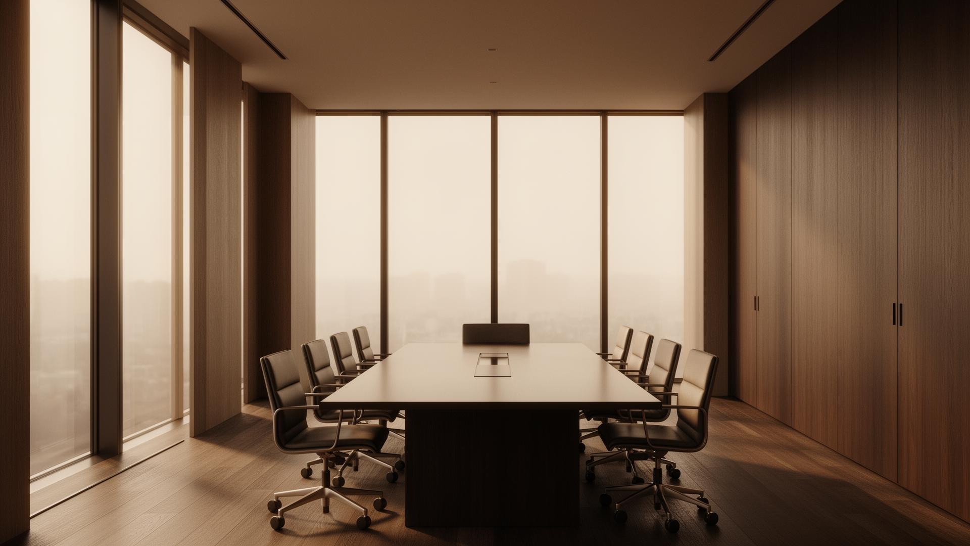 Modern executive boardroom